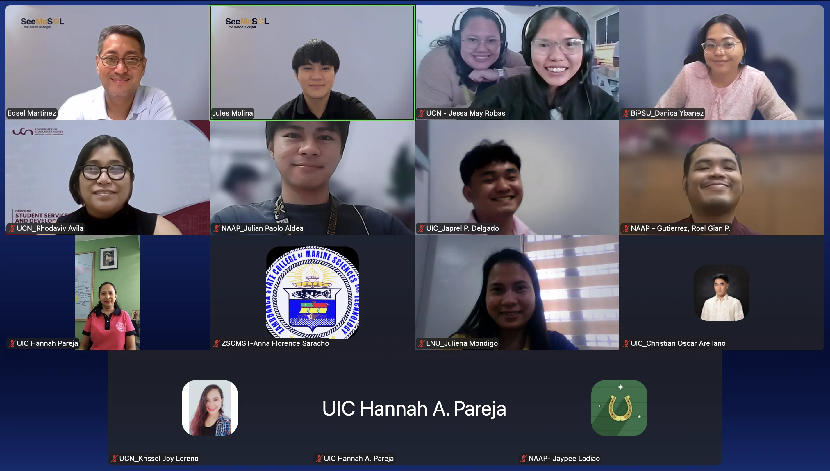 Peserta dari angkatan kedua CSFC mengikuti sesi pelatihan secara virtual