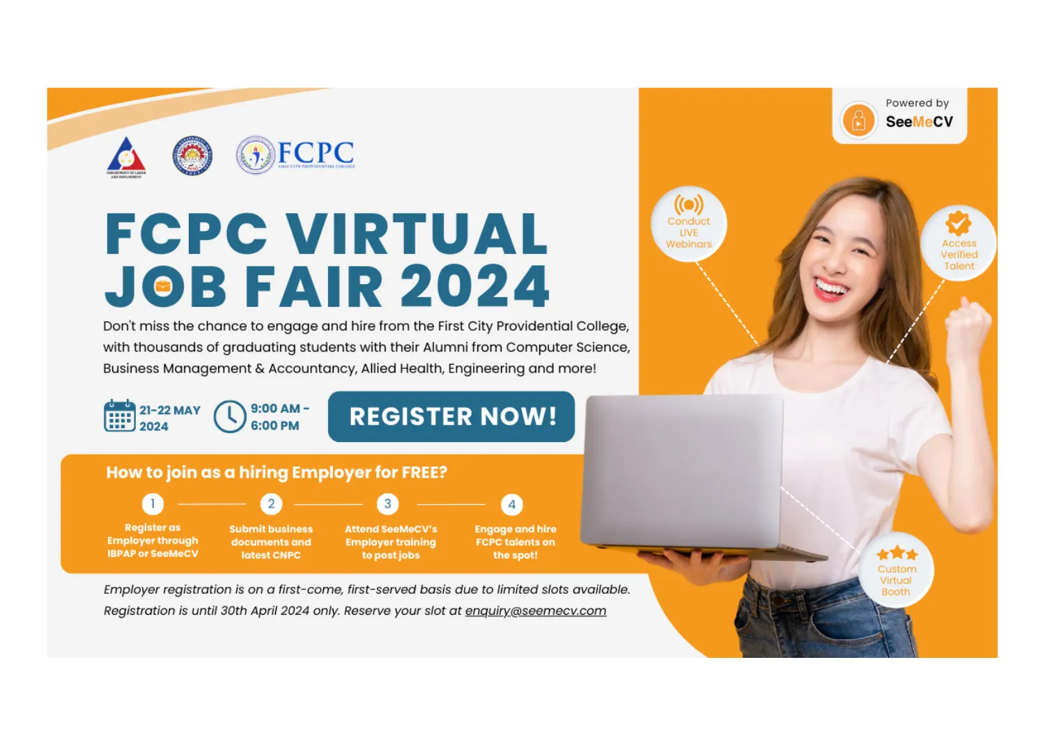 SeeMeSOL and FCPC First Virtual Career Fair — May 2024