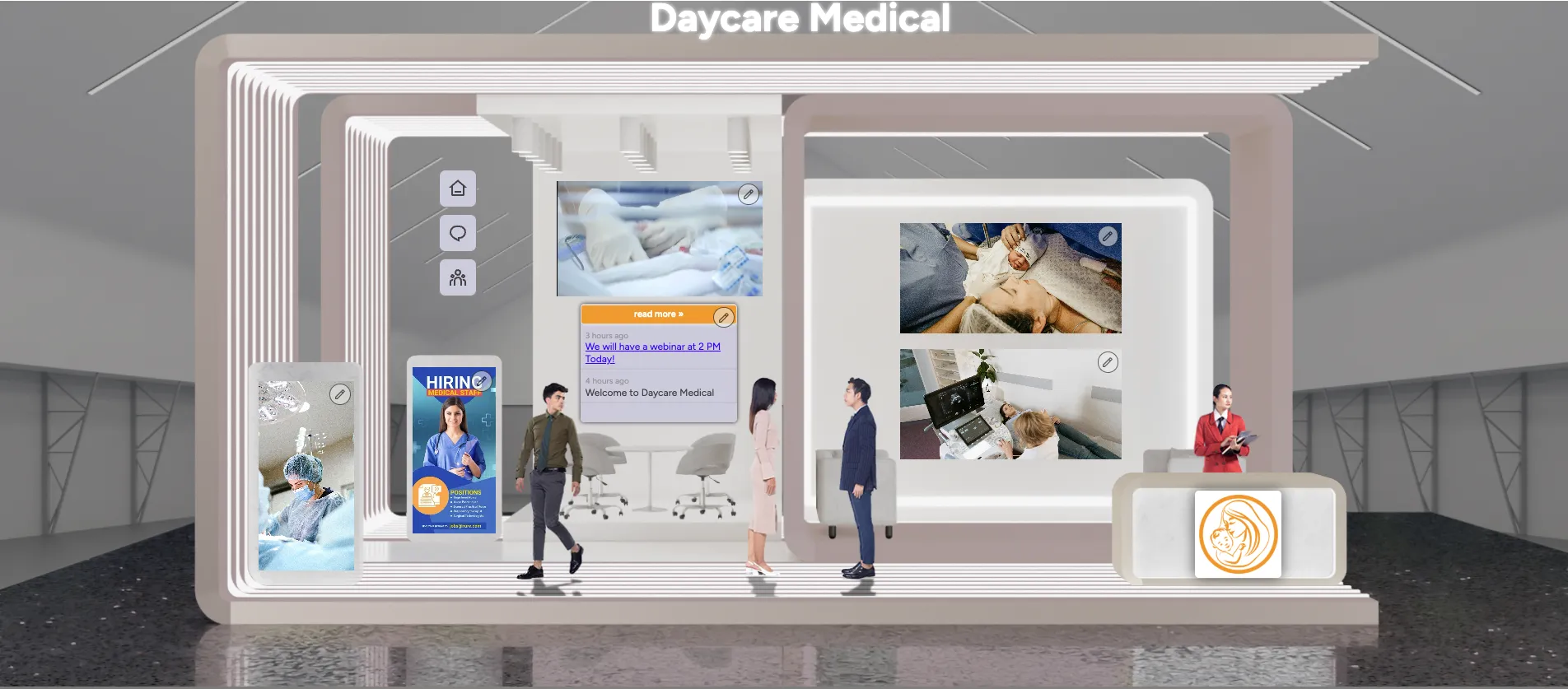 Antarmuka platform jaringan dan acara virtual